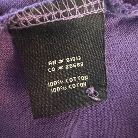 Robert Graham Mens Polo Shirt Short Sleeve Button Front Collared  Purple Sz 2XL - Picture 10 of 11